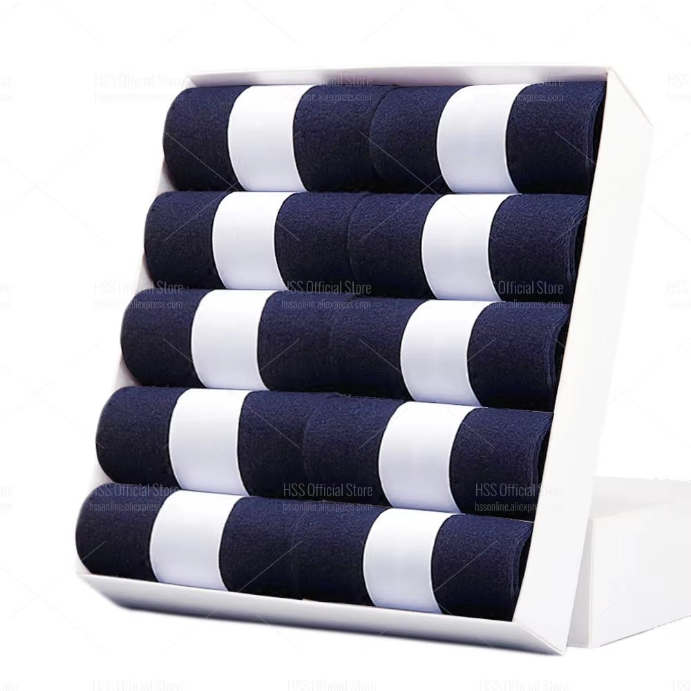 5/10 Pairs Men'S Cotton Blend Socks Black Business Men Socks Soft Breathable Summer Winter for Male Socks plus Size (6.5 - 14) - Avero
