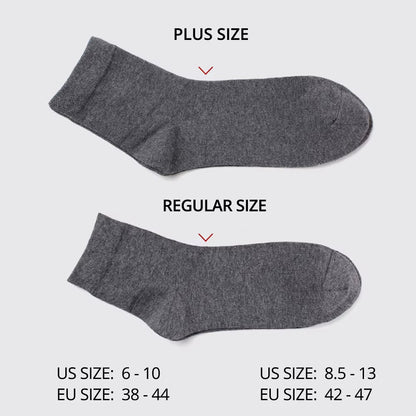 5/10 Pairs Men'S Cotton Blend Socks Black Business Men Socks Soft Breathable Summer Winter for Male Socks plus Size (6.5 - 14) - Avero