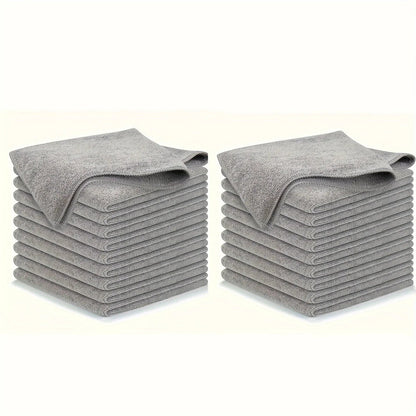 5/10/20pcs Kitchen Towel, Ultra - fine Fiber Light Gray Cleaning Cloth Set, Absorbent, Soft And Stain - removing Cloth - Avero