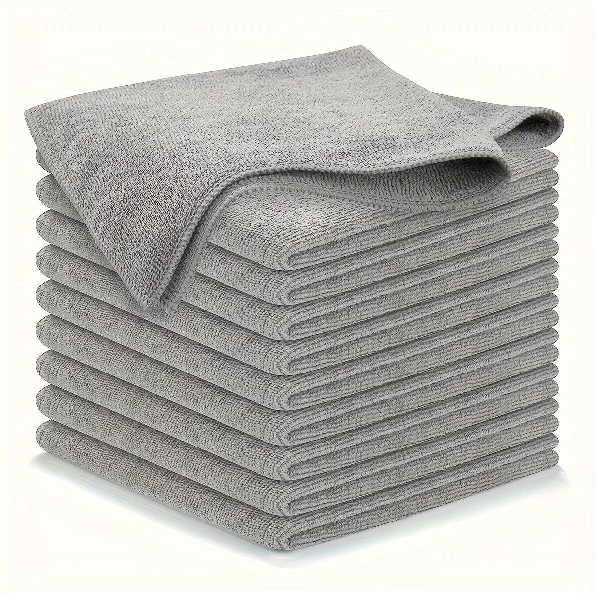 5/10/20pcs Kitchen Towel, Ultra - fine Fiber Light Gray Cleaning Cloth Set, Absorbent, Soft And Stain - removing Cloth - Avero