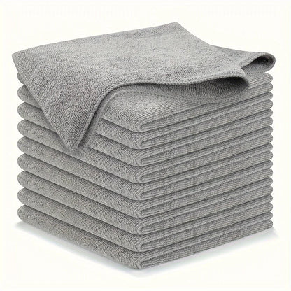 5/10/20pcs Kitchen Towel, Ultra - fine Fiber Light Gray Cleaning Cloth Set, Absorbent, Soft And Stain - removing Cloth - Avero