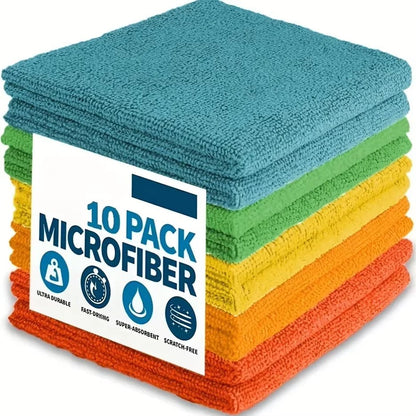 5/10/20pcs Kitchen Towel, Ultra - fine Fiber Light Gray Cleaning Cloth Set, Absorbent, Soft And Stain - removing Cloth - Avero