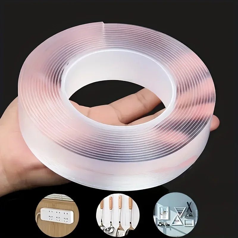 5m Double Contact Nano Tape Powerful Extra Strong Sided Adhesive for Kitchen and Bathroom Waterproof and Cleanable Tool - Avero
