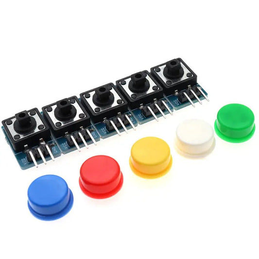 5pcs 12X12MM Big key module Big button module Light touch switch module with hat High level output for arduino or raspberry pi 3 - Avero