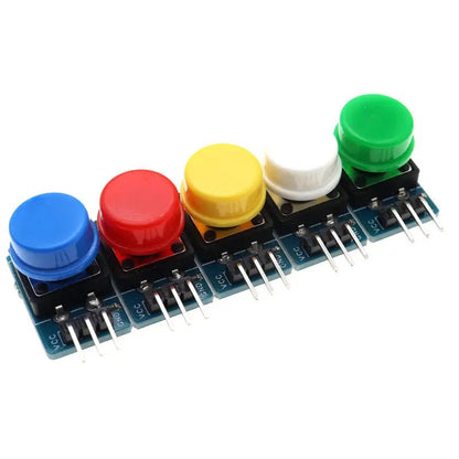 5pcs 12X12MM Big key module Big button module Light touch switch module with hat High level output for arduino or raspberry pi 3 - Avero