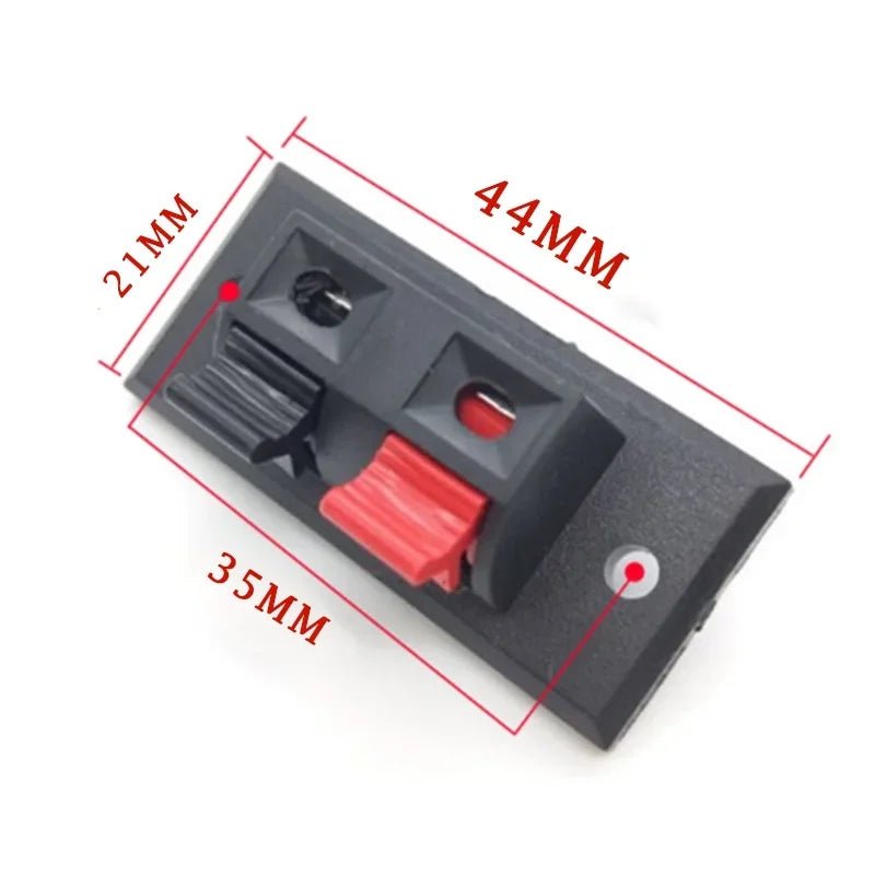 5pcs 2 Positions Connector Terminal Push in Jack Spring Load Audio Speaker Terminals - Avero