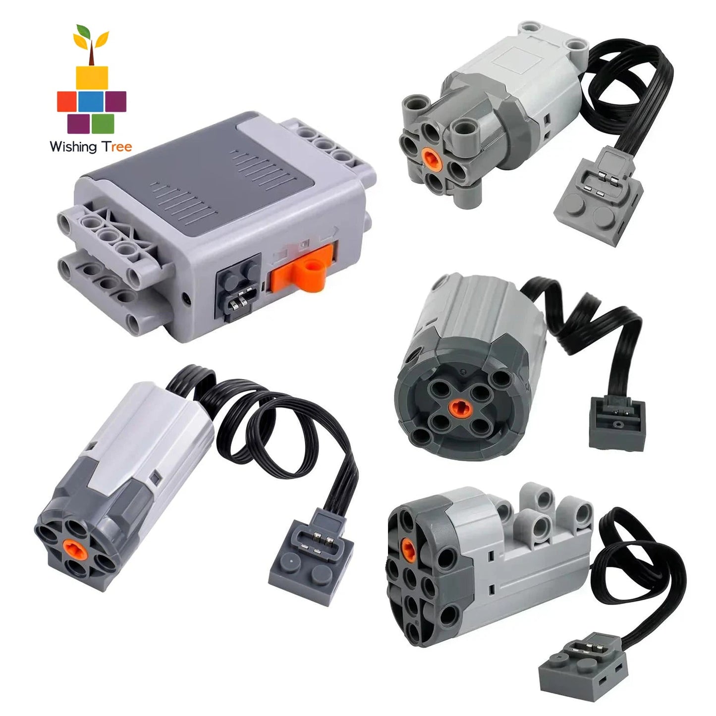 5PCS MOC Power Functions Kit with 8881 AA Battery Box & 4 Motors for Legoeds Sets - Avero