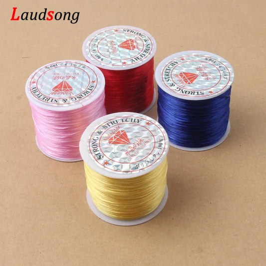 60M 0.5 - 1.2mm Strong Elastic Crystal Beading Cord Bracelet Necklace Stretch Thread String For Jewelry Making Diy Flexible Line - Avero