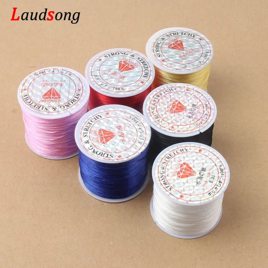 60M 0.5 - 1.2mm Strong Elastic Crystal Beading Cord Bracelet Necklace Stretch Thread String For Jewelry Making Diy Flexible Line - Avero