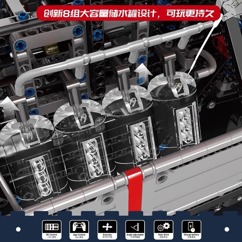 6653Pcs 19004 Technical APP RC MOC - 4446 Airport Crash Tender Motor Function Car Building Blocks Bricks Kids DIY Toys Gifts - Avero