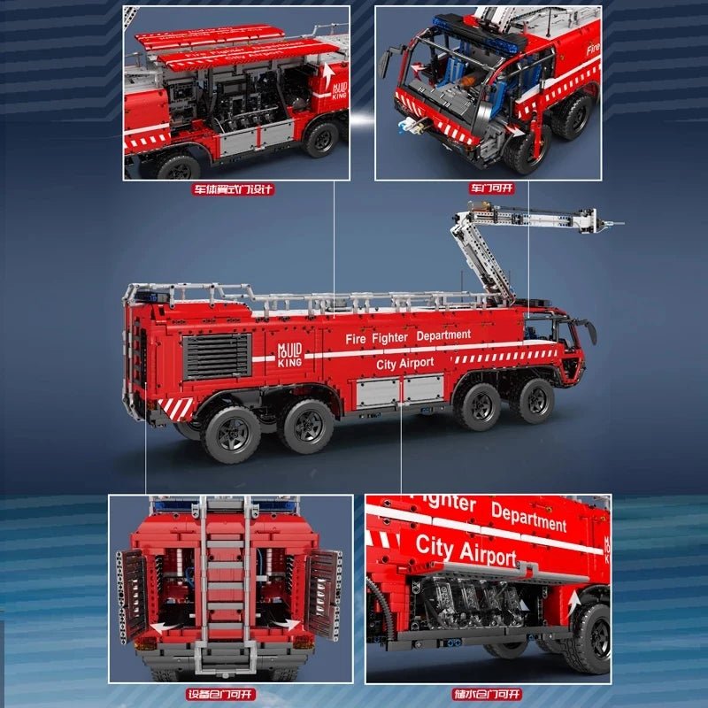6653Pcs 19004 Technical APP RC MOC - 4446 Airport Crash Tender Motor Function Car Building Blocks Bricks Kids DIY Toys Gifts - Avero