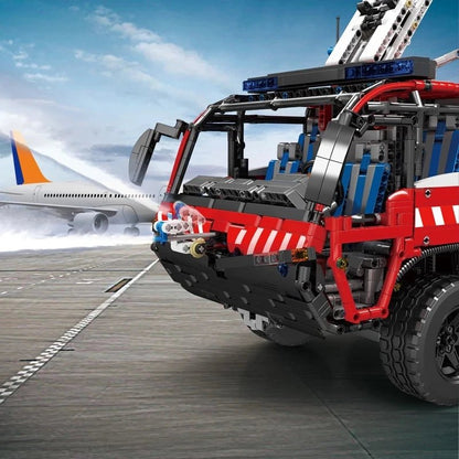 6653Pcs 19004 Technical APP RC MOC - 4446 Airport Crash Tender Motor Function Car Building Blocks Bricks Kids DIY Toys Gifts - Avero