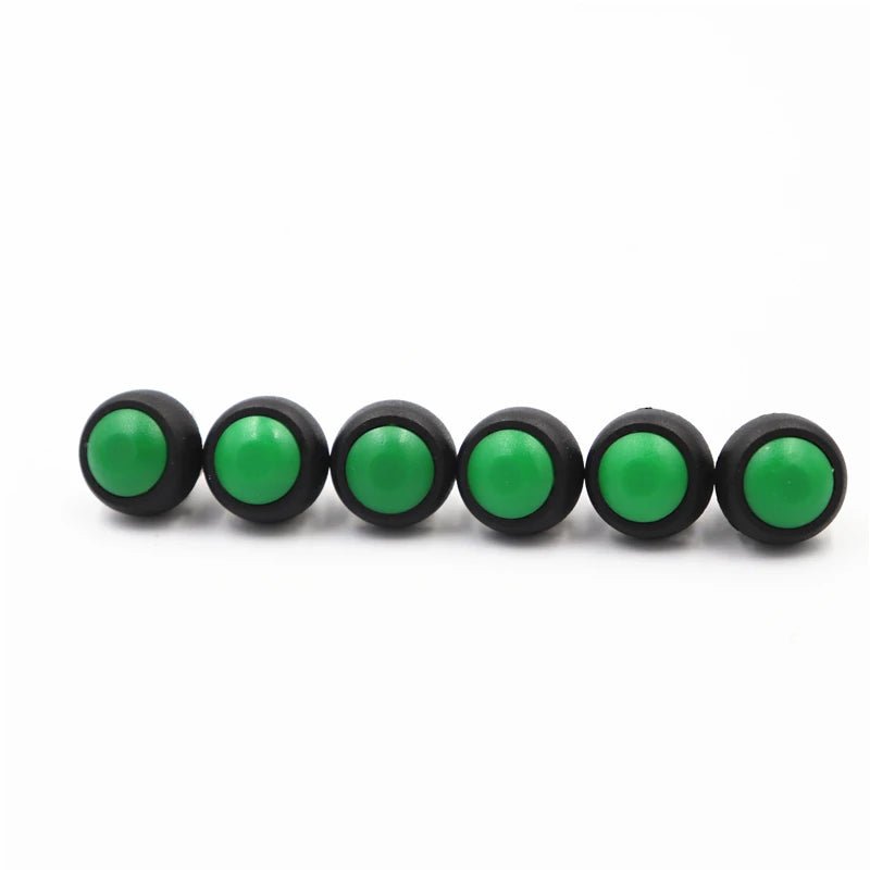 6Pcs PBS - 33B push button switch 12MM small waterproof self - reset switch Round power lock - free reset switch spherical - Avero