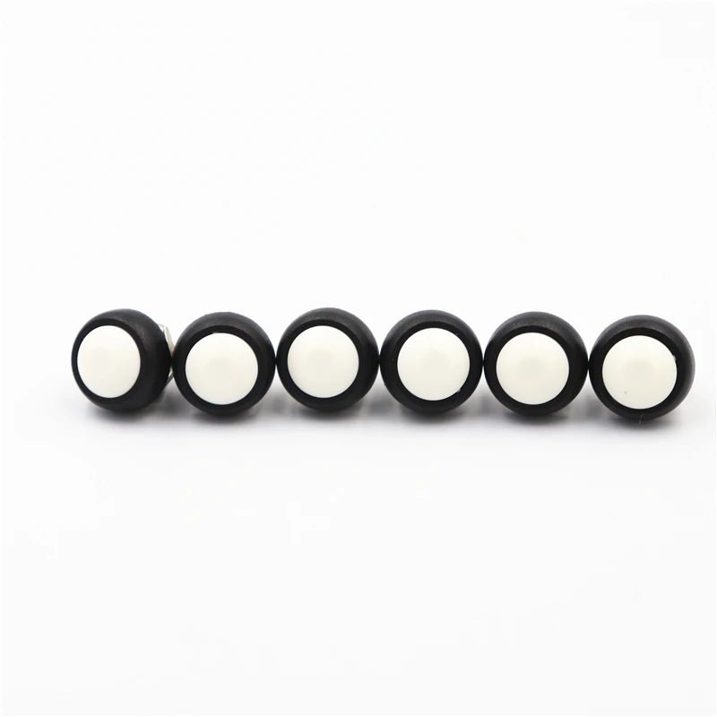 6Pcs PBS - 33B push button switch 12MM small waterproof self - reset switch Round power lock - free reset switch spherical - Avero