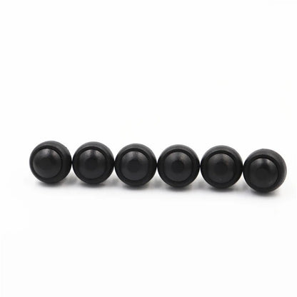 6Pcs PBS - 33B push button switch 12MM small waterproof self - reset switch Round power lock - free reset switch spherical - Avero