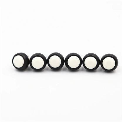 6Pcs PBS - 33B push button switch 12MM small waterproof self - reset switch Round power lock - free reset switch spherical - Avero