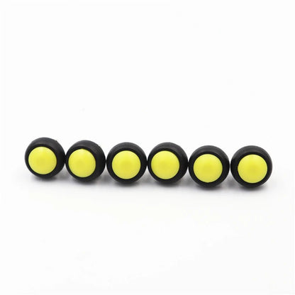 6Pcs PBS - 33B push button switch 12MM small waterproof self - reset switch Round power lock - free reset switch spherical - Avero
