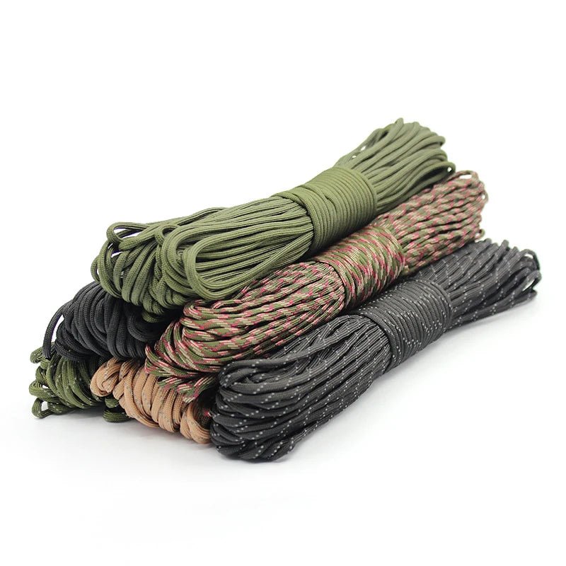 7 Cores 550 Paracord Cord 5 15 30 M Dia.4mm For Outdoor Camping Survival Lanyard Parachute Rope Hiking Tent Accessories - Avero