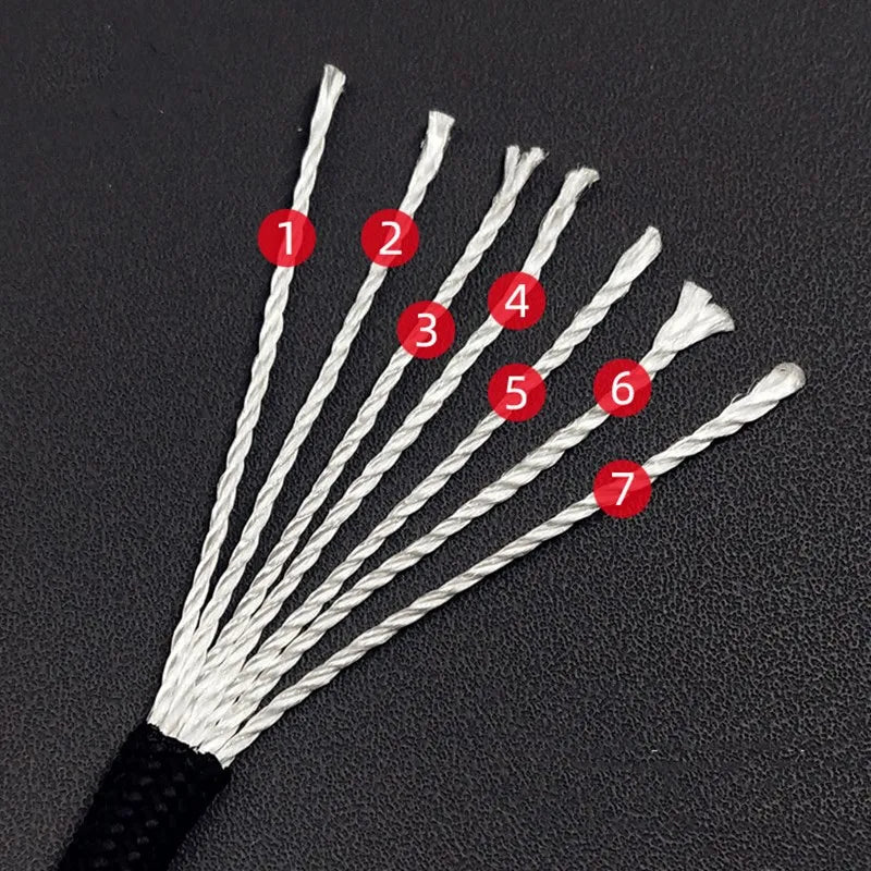 7 Cores 550 Paracord Cord 5 15 30 M Dia.4mm For Outdoor Camping Survival Lanyard Parachute Rope Hiking Tent Accessories - Avero