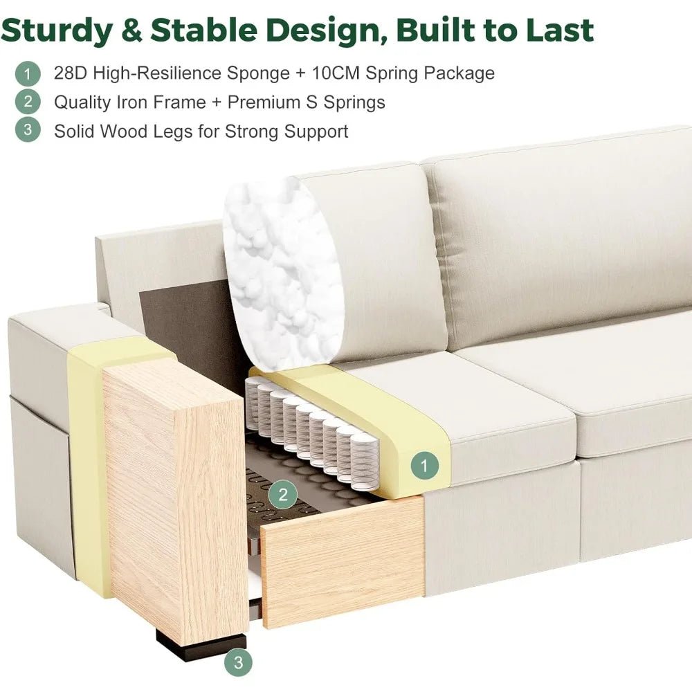 70" Sofa Couch for Living Room, Deep Seat Sofa with USB/Type - C Port, Side Pockets, Removable Cover, Comfy 2 - Seats Loveseat - Avero