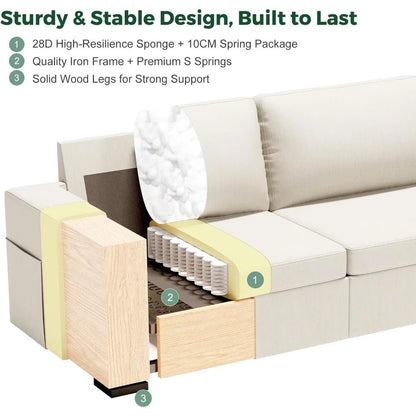 70" Sofa Couch for Living Room, Deep Seat Sofa with USB/Type - C Port, Side Pockets, Removable Cover, Comfy 2 - Seats Loveseat - Avero