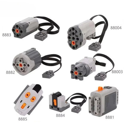 7PCS MOC Technology L M XL Motor Servo Building Blocks Kit with IR Remote Control 8881 AA Battery Box for legoeds PF 8883 88003 - Avero