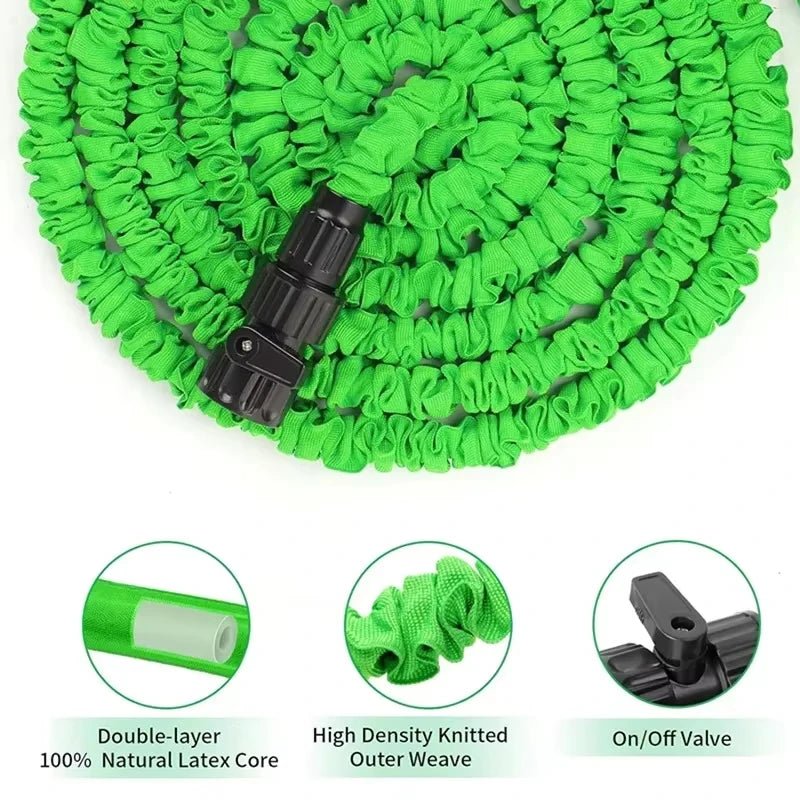 7Water Spraying Functions, Expandable Magic Hose, High - Pressure Car Wash, Water Gun Home Garden Watering Hose pet cat dog shower - Avero