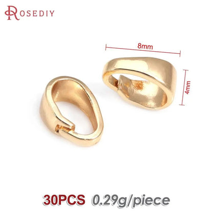 7x3.5MM 6x4MM 7x5MM 9x4MM 18K Gold Color Brass Charms Connector Pendants Clasps Jewelry Making Supplies Diy Findings Accessories - Avero