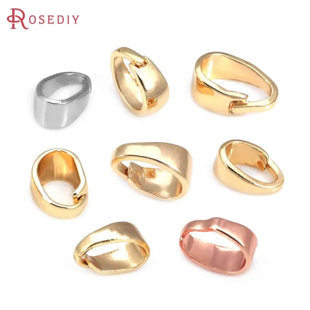 7x3.5MM 6x4MM 7x5MM 9x4MM 18K Gold Color Brass Charms Connector Pendants Clasps Jewelry Making Supplies Diy Findings Accessories - Avero