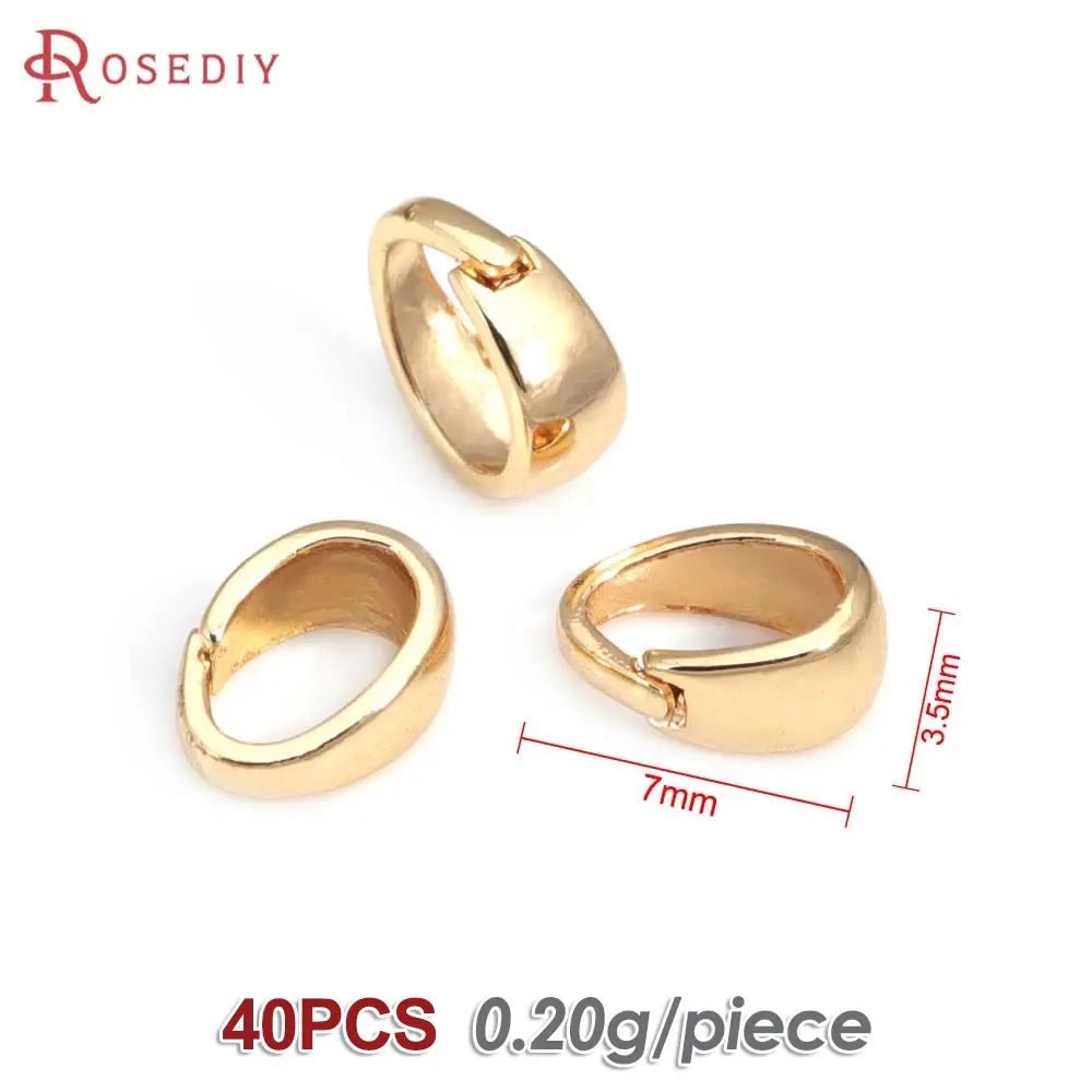 7x3.5MM 6x4MM 7x5MM 9x4MM 18K Gold Color Brass Charms Connector Pendants Clasps Jewelry Making Supplies Diy Findings Accessories - Avero