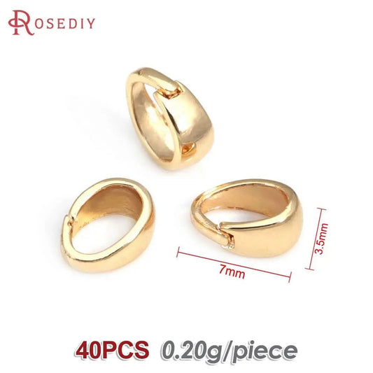 7x3.5MM 6x4MM 7x5MM 9x4MM 18K Gold Color Brass Charms Connector Pendants Clasps Jewelry Making Supplies Diy Findings Accessories - Avero