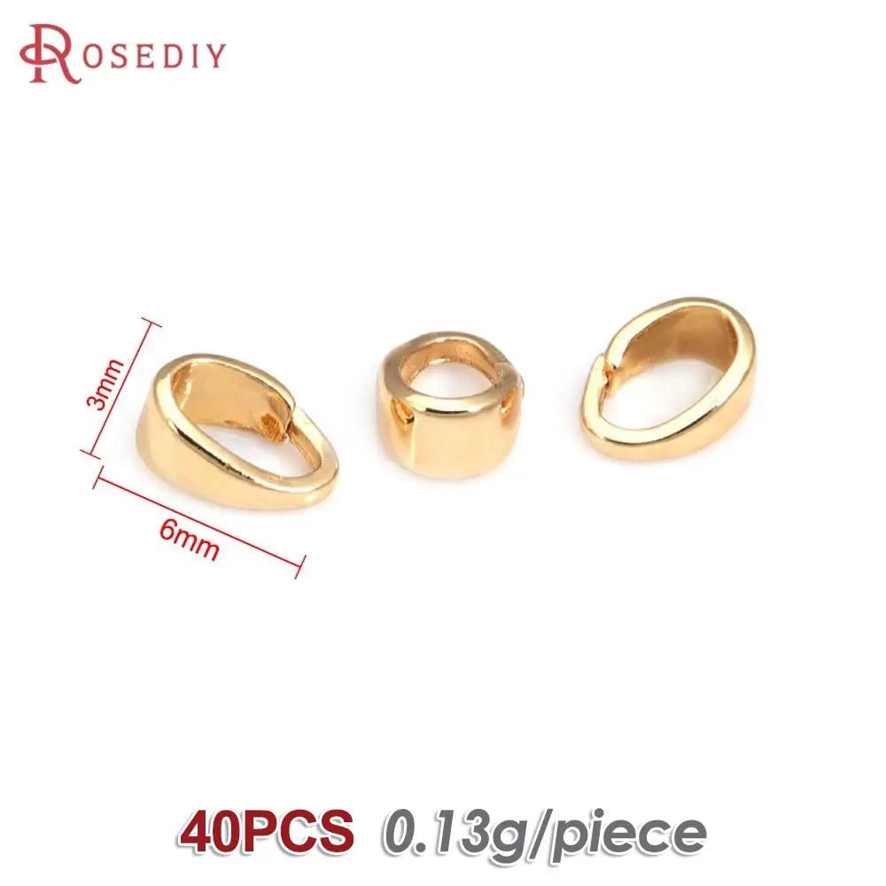 7x3.5MM 6x4MM 7x5MM 9x4MM 18K Gold Color Brass Charms Connector Pendants Clasps Jewelry Making Supplies Diy Findings Accessories - Avero
