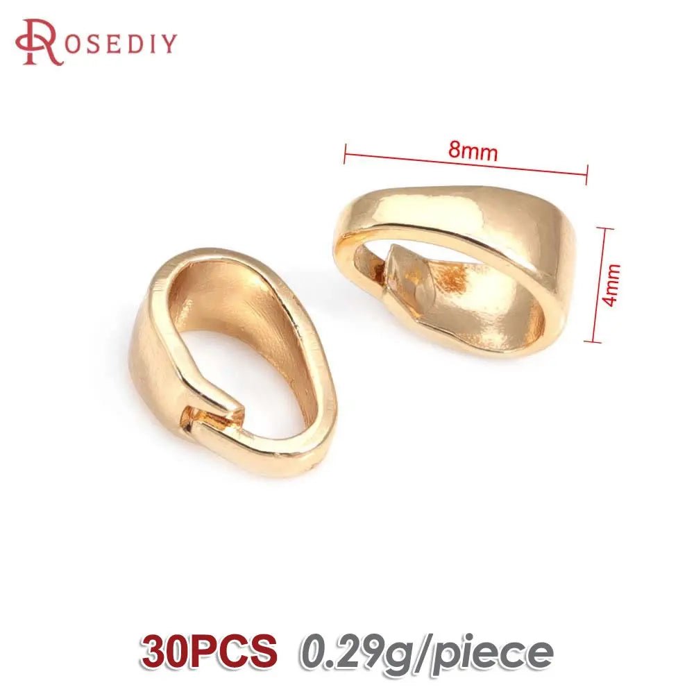 7x3.5MM 6x4MM 7x5MM 9x4MM 18K Gold Color Brass Charms Connector Pendants Clasps Jewelry Making Supplies Diy Findings Accessories - Avero