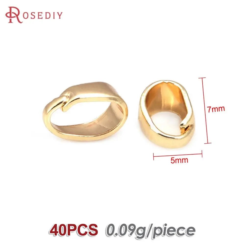 7x3.5MM 6x4MM 7x5MM 9x4MM 18K Gold Color Brass Charms Connector Pendants Clasps Jewelry Making Supplies Diy Findings Accessories - Avero