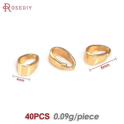 7x3.5MM 6x4MM 7x5MM 9x4MM 18K Gold Color Brass Charms Connector Pendants Clasps Jewelry Making Supplies Diy Findings Accessories - Avero