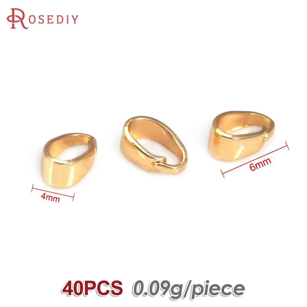 7x3.5MM 6x4MM 7x5MM 9x4MM 18K Gold Color Brass Charms Connector Pendants Clasps Jewelry Making Supplies Diy Findings Accessories - Avero