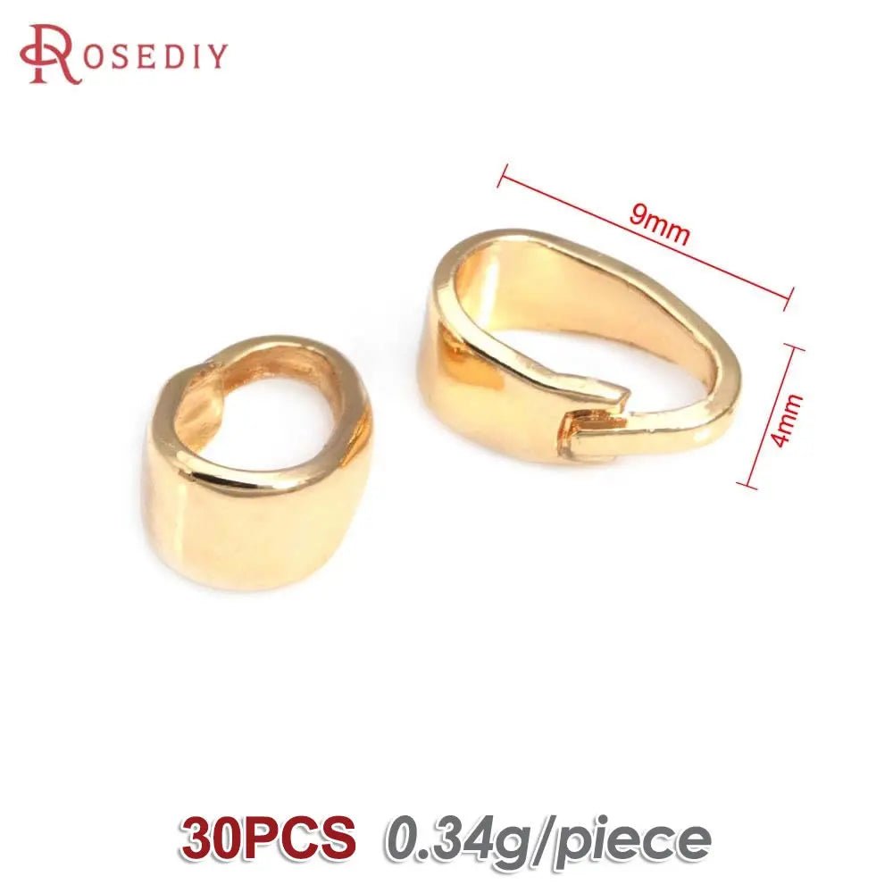 7x3.5MM 6x4MM 7x5MM 9x4MM 18K Gold Color Brass Charms Connector Pendants Clasps Jewelry Making Supplies Diy Findings Accessories - Avero