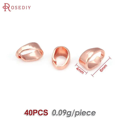 7x3.5MM 6x4MM 7x5MM 9x4MM 18K Gold Color Brass Charms Connector Pendants Clasps Jewelry Making Supplies Diy Findings Accessories - Avero