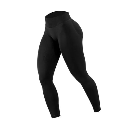 Women Three Waist Gym Yoga Pants High Waist Peach Buttocks Solid Color Tight Fitting Sports Leggings Yoga Exercise Pants