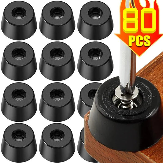 8/80Pcs Rubber Pads Floor Protectors Non - slip Cutting Board Furniture Bumper Gasket Table Chair Leg Cover Furniture Hardware Mat - Avero