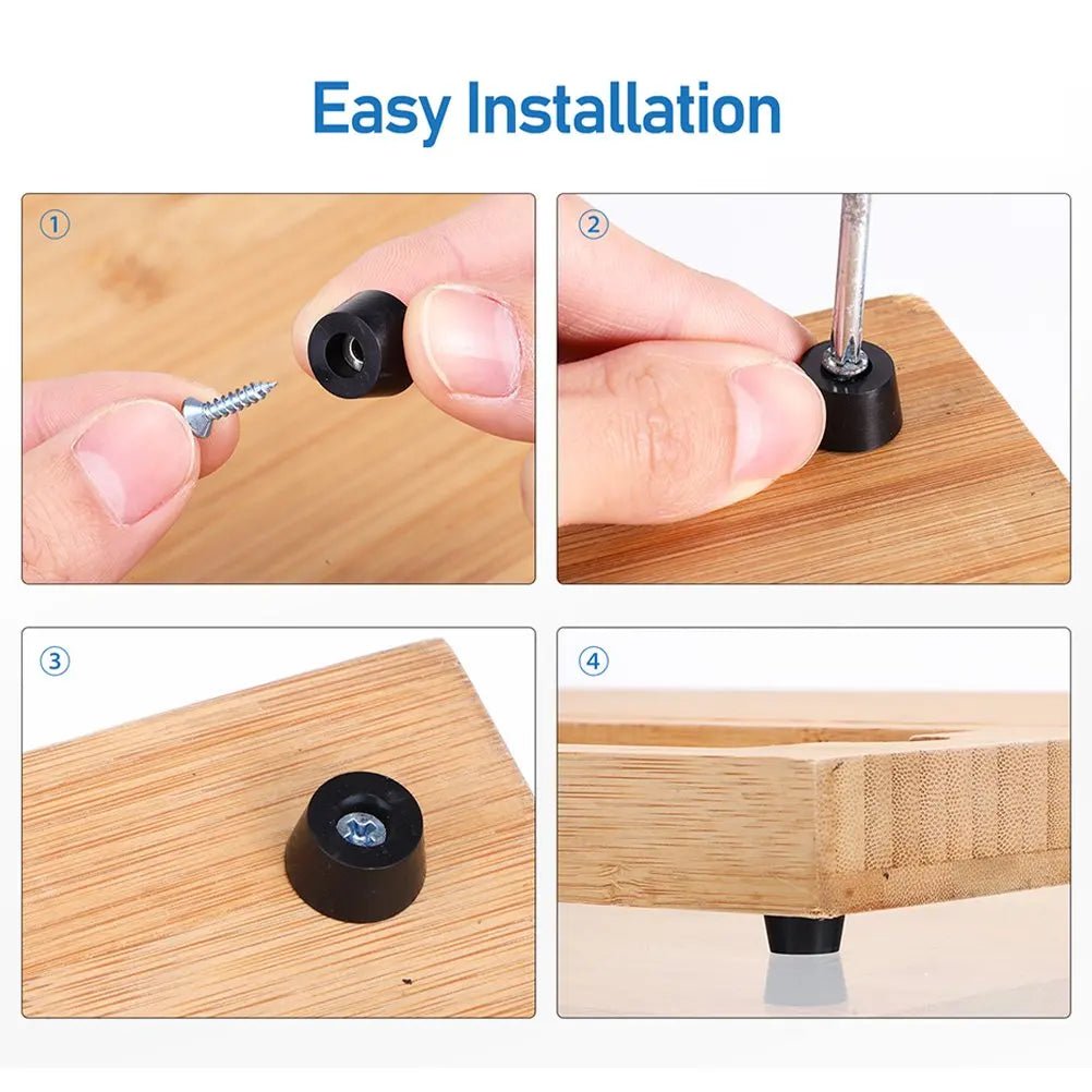 8/80Pcs Rubber Pads Floor Protectors Non - slip Cutting Board Furniture Bumper Gasket Table Chair Leg Cover Furniture Hardware Mat - Avero