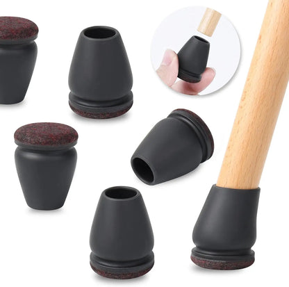 8PCS Chair Leg Floor Protector Foot Cover Diagonal with Thick Wrap Felt Pads Silicone Furniture Table Feet No Scratches for Desk - Avero