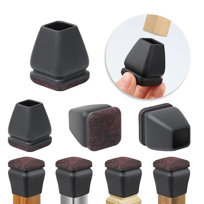 8PCS Chair Leg Floor Protector Foot Cover Diagonal with Thick Wrap Felt Pads Silicone Furniture Table Feet No Scratches for Desk - Avero