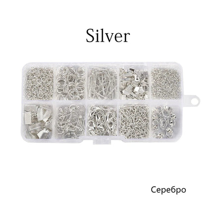 970Pcs Jewelry Making Sets Jump Rings Eye Pins Lobster Clasp Charm Connectors Earring Hooks For DIY Jewelry Making Supplies Kits - Avero
