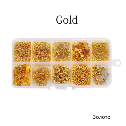 970Pcs Jewelry Making Sets Jump Rings Eye Pins Lobster Clasp Charm Connectors Earring Hooks For DIY Jewelry Making Supplies Kits - Avero