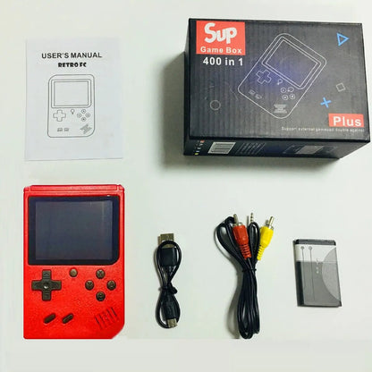 A Red Retro Classic Games Children's Handheld Small Game Console With Hundreds Of Game Charging Can Be Connected To The TV - Avero