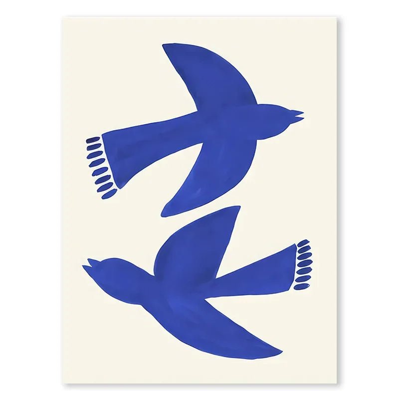 Abstract Line Face, Curve Striped Girl, Vase, Bird Canvas Painting Poster for Home Decor Living Room Wall Art for Bed Room - Avero
