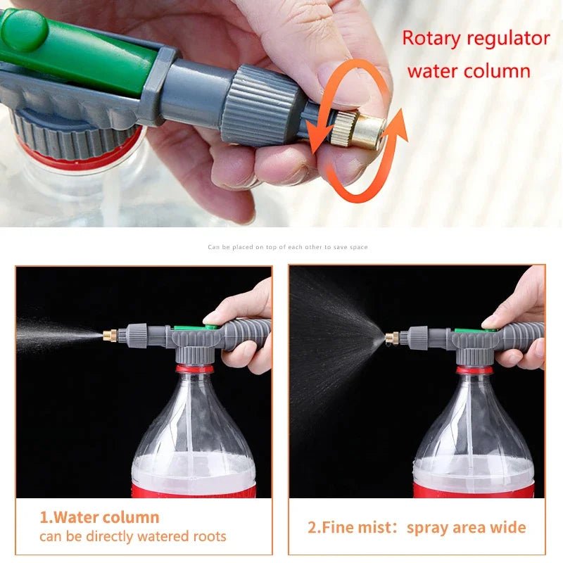 Adjustable Drinking Bottle Sprayer Watering Nozzle Sprinkler Pressure Fogging Nozzle Gardening Tools - Avero