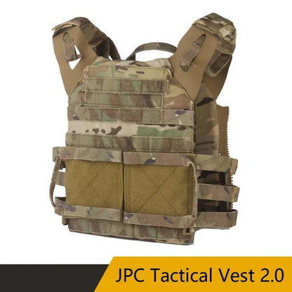 Adjustable Sport Vest Men JPC2.0 Breathable Quick Release Airsoft Vest Nylon Hunting Carrier for Outdoor Paintball Training - Avero