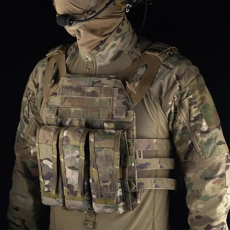 Adjustable Sport Vest Men JPC2.0 Breathable Quick Release Airsoft Vest Nylon Hunting Carrier for Outdoor Paintball Training - Avero